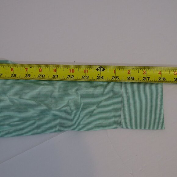 Everlane Oversized Green Button Up Stripe Cotton Shirt Women Size 6 Long Sleeve - Picture 7 of 9